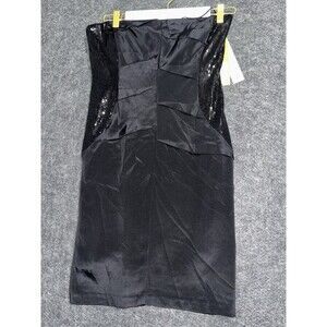 NWT Nicole Miller Sequined Silk Blend Strapless Mini Dress Size 8